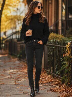 Acne Studios Skin 5 Black Jeans 26 Fully Lined Stretch Denim, Luxury $400-$600